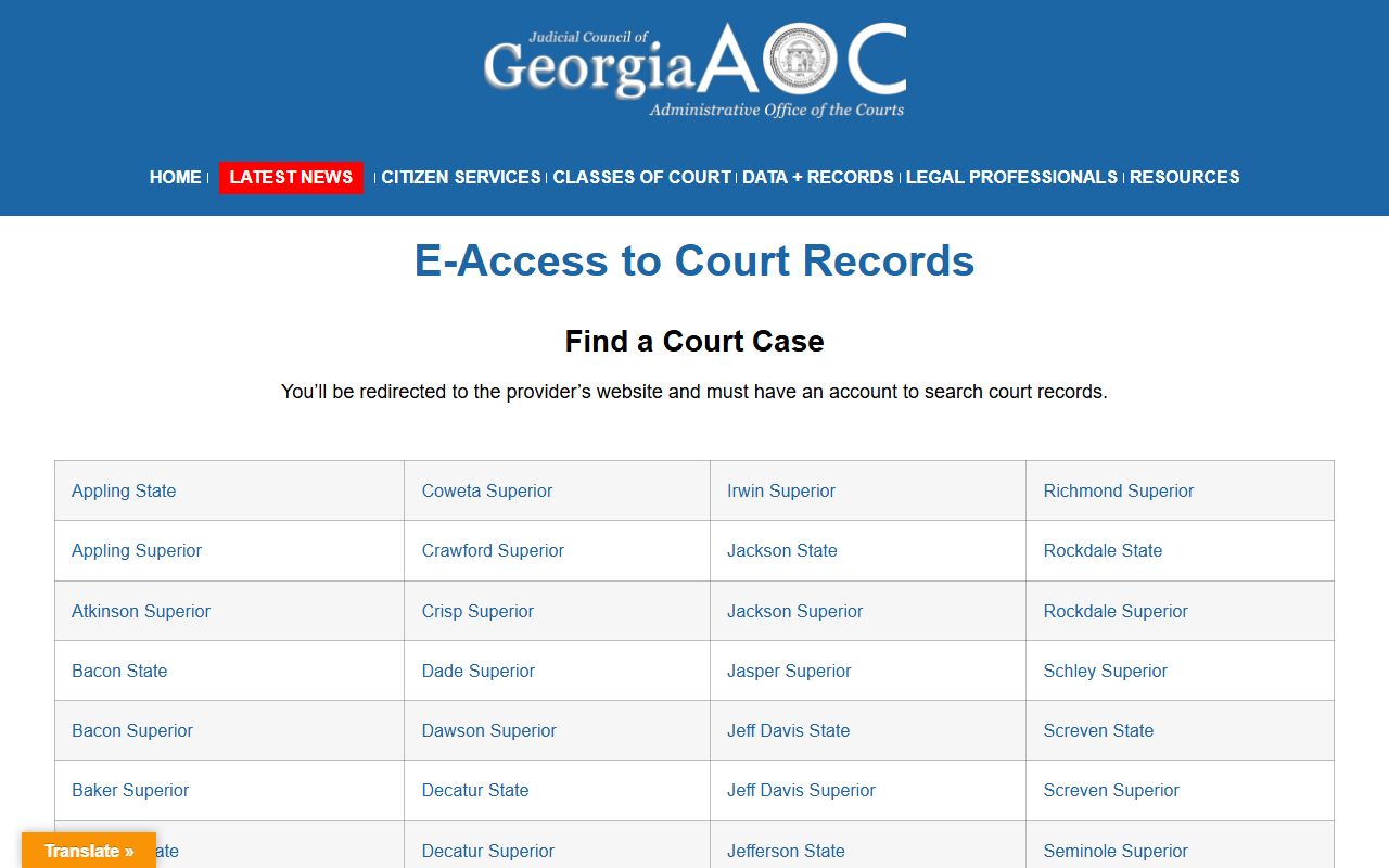 Gordon County court records after arrest e-access listing